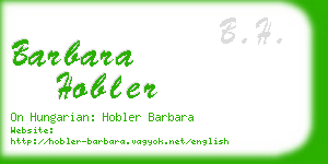 barbara hobler business card